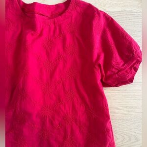 Eyelet Cotton puff sleeve top